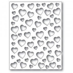 Poppy Stamps Stanzschablone - Confetti Heart Plate 