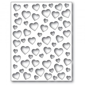 Poppy Stamps Stanzschablone - 2303 Confetti Heart Plate 