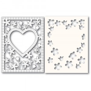 Poppy Stamps Stanzschablone - 2307 Meadowblossom Frame and Stencil  - 35% RABATT