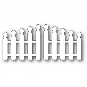 Poppy Stamps Stanzschablone - 2349 Pointy Picket Double Gate