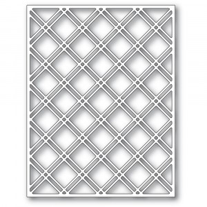 Poppy Stamps Stanzschablone - Double Diamond Lattice Plate