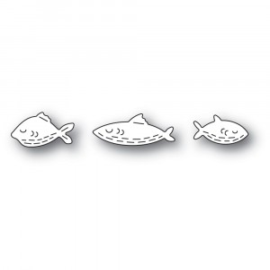 Poppy Stamps Stanzschablone - 2450 Whittle Fish Trio