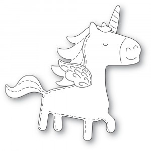 Poppy Stamps Stanzschablone - Whittle Happy Unicorn