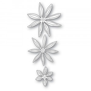 Poppy Stamps Stanzschablone - 2467 Layered Fringe Flowers