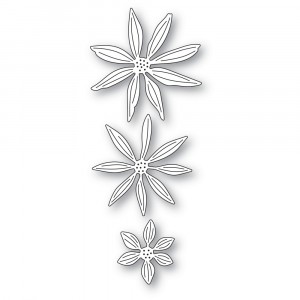 Poppy Stamps Stanzschablone - 2467 Layered Fringe Flowers 