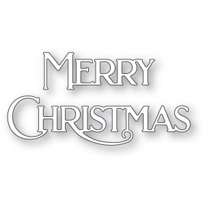 Poppy Stamps Stanzschablone - 2472 Merry Christmas Poe Script