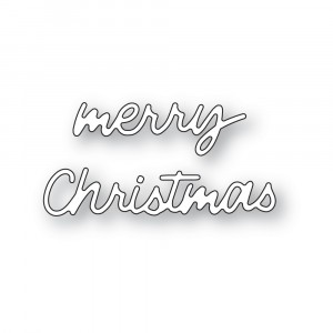 Poppy Stamps Stanzschablone - 2475 Small Freestyle Merry Christmas