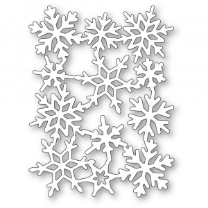 Poppy Stamps Stanzschablone - 2489 Snowflake Background - 20% RABATT