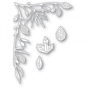 Poppy Stamps Stanzschablone - 2511 Leafy Vine Corner