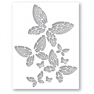 Poppy Stamps Stanzschablone - 2515 Stained Glass Butterfly collage