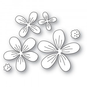 Poppy Stamps Stanzschablone - 2526 Petite Blooms Flower Set