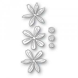 Poppy Stamps Stanzschablone - 2554 Lucky Layered Flowers
