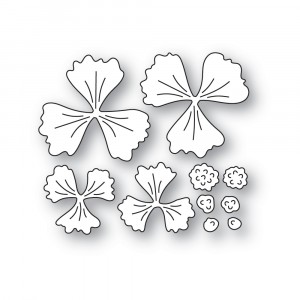 Poppy Stamps Stanzschablone - 2560 Little Posie Layered Flowers