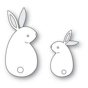 Poppy Stamps Stanzschablone - 2563 Thoughtful Bunny Duo