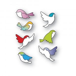 Poppy Stamps Stanzschablone - 2568 Flock of Birds 