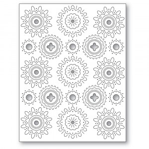Poppy Stamps Stanzschablone - 2583 Nordic Floral Plate