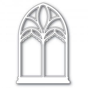 Poppy Stamps Stanzschablone - 2589 Arched Gothic Cathedral Window