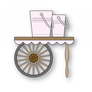 Poppy Stamps Stanzschablone - 2619 Corner Shoppe Wooden Cart