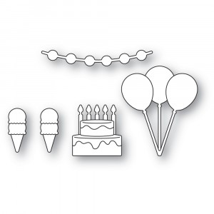 Poppy Stamps Stanzschablone - 2620 Corner Shoppe Birthday Celebrations