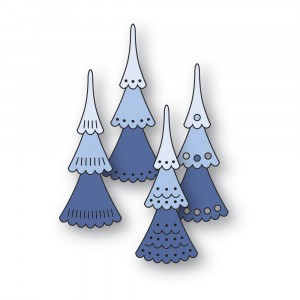 Poppy Stamps Stanzschablone - 2626 Nordic Wispy Trees