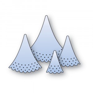 Poppy Stamps Stanzschablone - 2629 Nordic Dimpled Tree Toppers