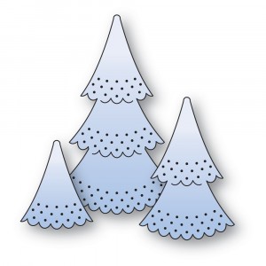 Poppy Stamps Stanzschablone - 2635 Nordic Dimple Trees