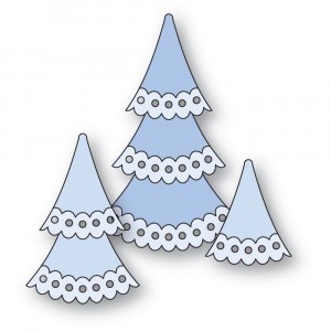 Poppy Stamps Stanzschablone - 2647 Nordic Frilly Trees