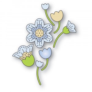 Poppy Stamps Stanzschablone - 2649 Nordic Drifting Flowers
