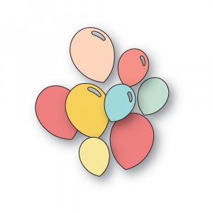 Poppy Stamps Stanzschablone - 2681 Balloon Bunch