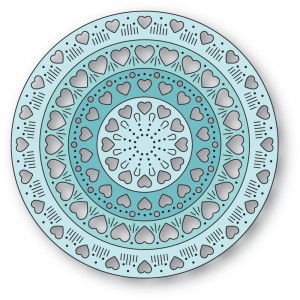 Poppy Stamps Stanzschablone - 2688 Nordic Heart Pattern Rings
