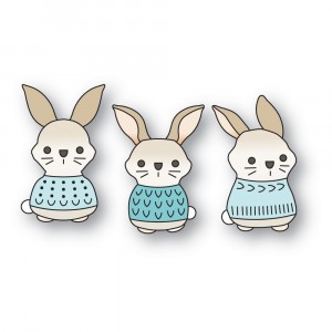 Poppy Stamps Stanzschablone - 2717 Nordic Bunny Trio