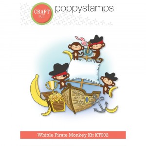Poppy Stamps Stanzschablone - KT002 Whittle Pirate Monkey Kit