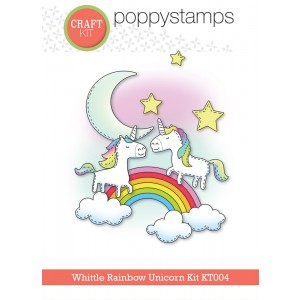 Poppy Stamps Stanzschablone - KT004 Whittle Rainbow Unicorn Kit 