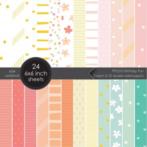 Memory Box Paper Pack 6 x 6 - PP2100 Birthday Fun