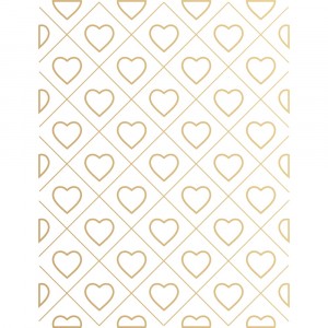 Poppy Stamps Hot Foil Plate - Criss Cross Heart