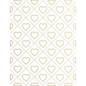 Poppy Stamps Hot Foil Plate - Criss Cross Heart