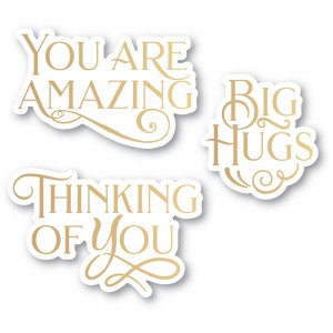 Poppy Stamps Hot Foil Plate - PSF804 You Are Amazing Poe Script Greetings (inkl. Stanzschablonen)