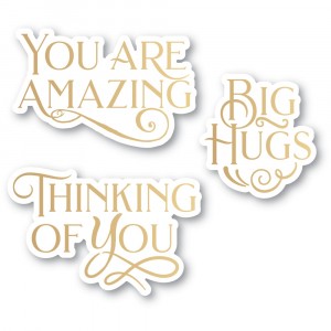 Poppy Stamps Hot Foil Plate - PSF804 You Are Amazing Poe Script Greetings (inkl. Stanzschablonen) 