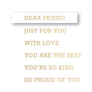 Poppy Stamps Hot Foil Plate - PSF808 Modest Greetings 2 (inkl. Stanzschablone) 