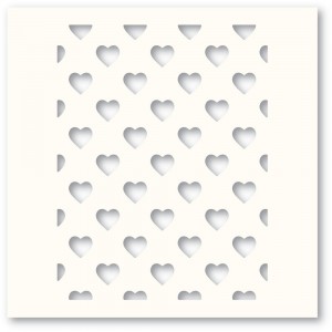 Poppy Stamps Template - T103 Criss Cross Heart Stencil