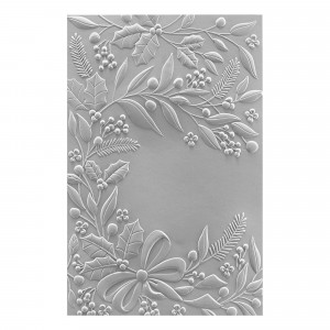 Spellbinders Holiday Floral Swag 3D Embossing Folder GROSS