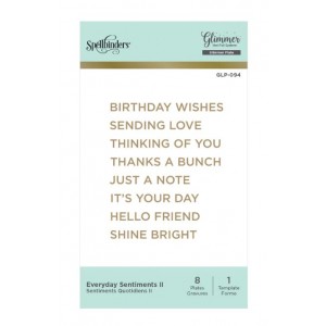 Spellbinders Glimmer Hot Foil Plates - Everyday Sentiments II