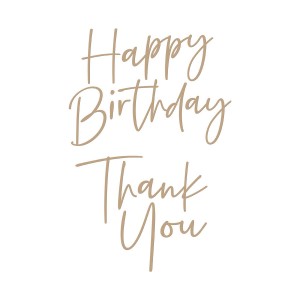Spellbinders Glimmer Hot Foil Plates - Stylish Script Thank You and Happy Birthday