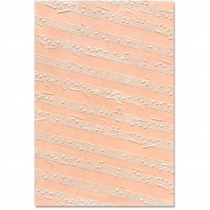 Sizzix 3D Texture Fades Embossing Folder - Musical Notes