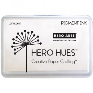Hero Hues Pigment-Stempelkissen - Unicorn Weiß