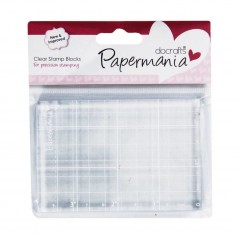 docrafts Papermania Acrylblock - 7 x 10,2 cm mit Raster