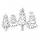 Poppy Stamps Stanzschablone - Iced Pine Trees