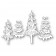 Poppy Stamps Stanzschablone - Iced Pine Trees