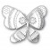 Poppy Stamps Stanzschablone - 2611 Nordic Floral Butterfly