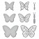 Spellbinders Stanzschablonen - Delicate Butterflies Etched Dies